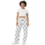 All-over print unisex wide-leg pants - Image 6