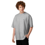 Unisex organic oversized high neck t-shirt